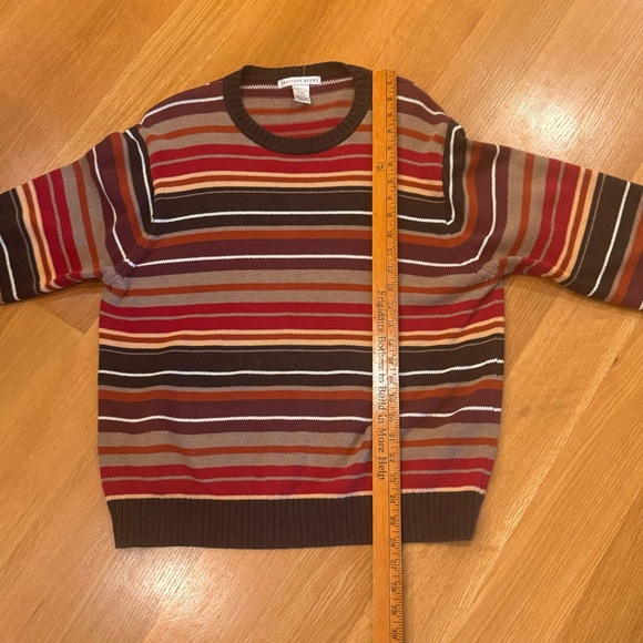 Geoffrey Beene Striped Crewneck Sweater Size Medium grandpa sweater Y2K 90’s - Picture 6 of 6